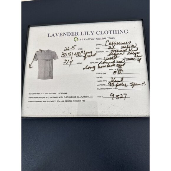 Catherine’s Women's Plus 2X 22/24 Texture Knit Sequin Asymm. Hem Tunic Violet - Picture 10 of 12